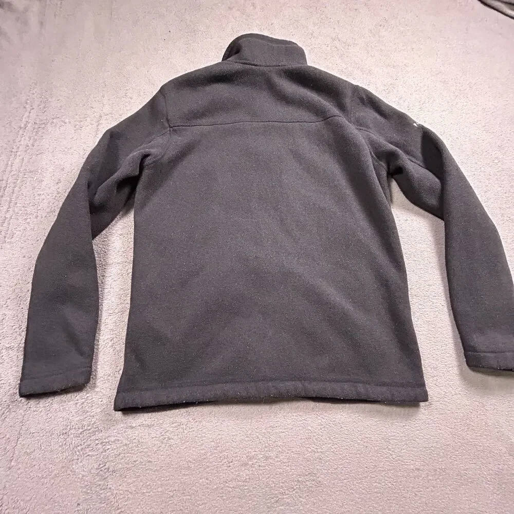 The North Face Fleece Jacket Mens S Black Full Zip Pocket Paradox Company Logo